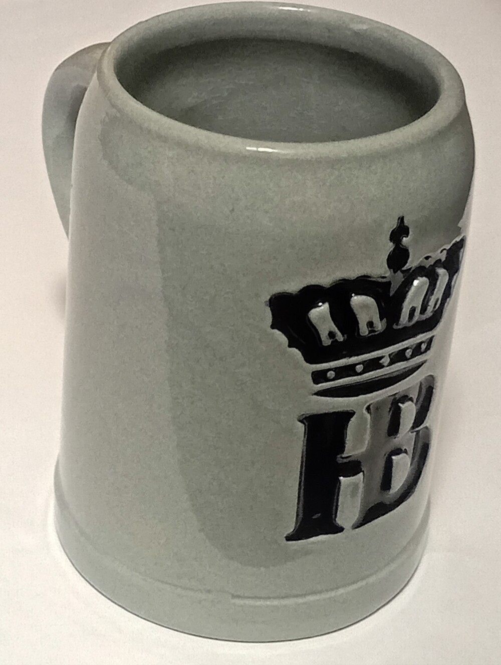 Vintage HB Handmade Mug Original King 2 Gray Blue Salt with Dark Blue 5 L